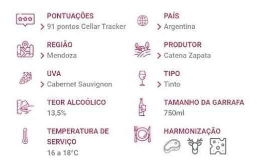 Angelica Zapata Cabernet Sauvignon 2017/2018 (Caixa com 4)