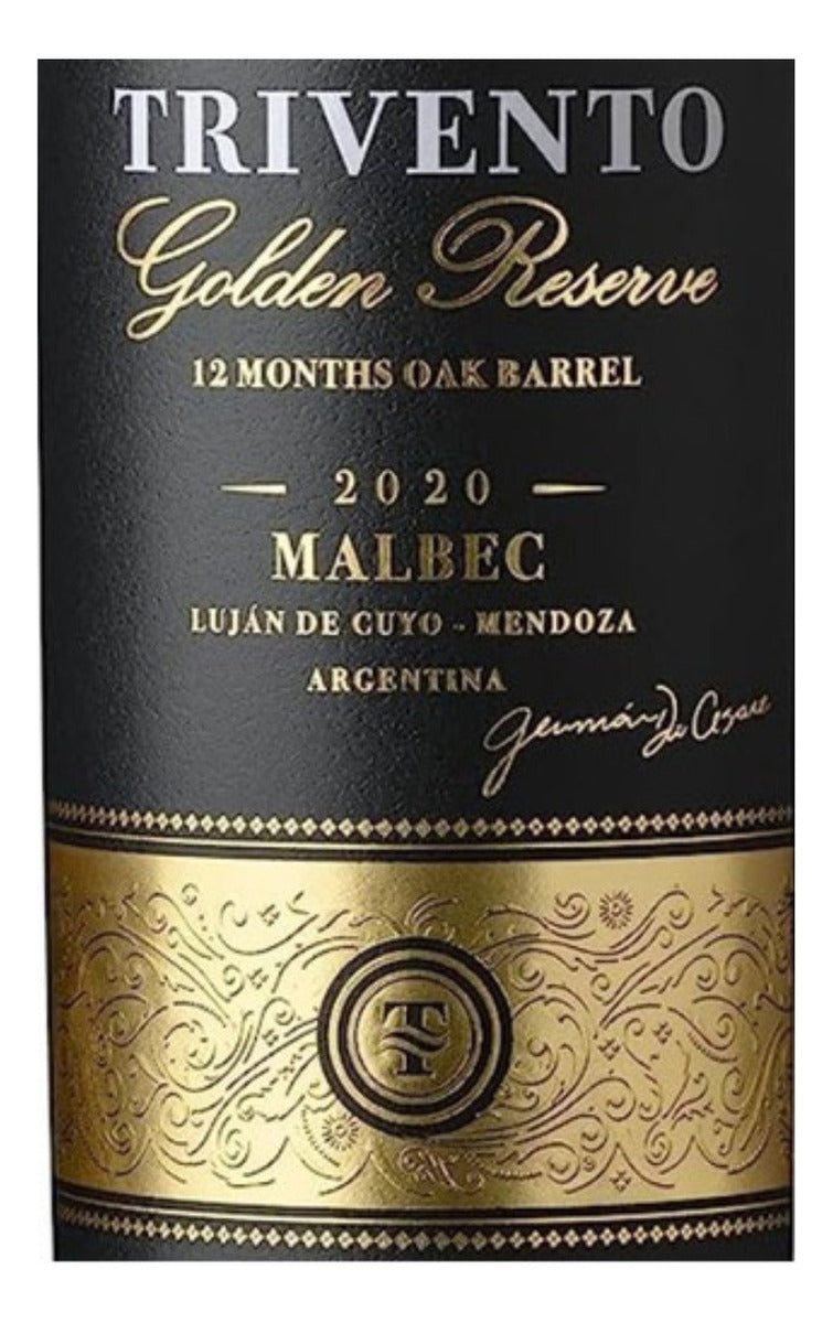 Vinho argentino tinto Golden Reserve Malbec Trivento 750ml