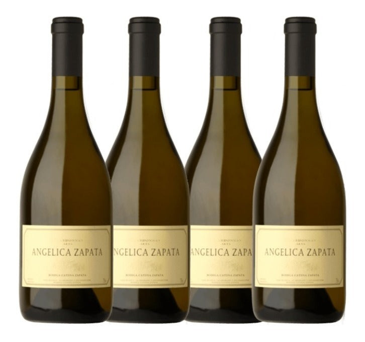 Kit 4 Vinho Argentino Angelica Zapata Chardonnay Alta 750ml