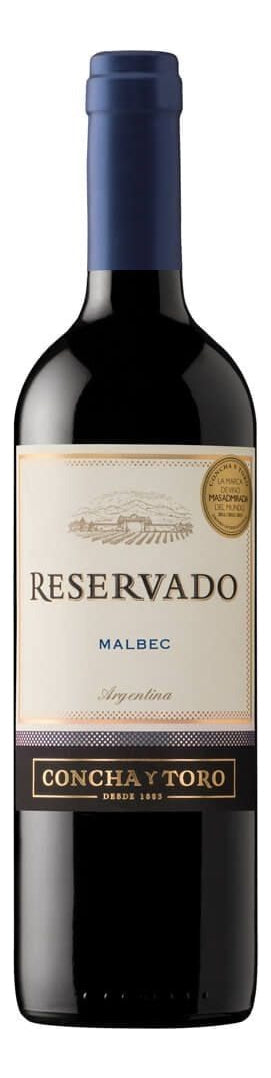 Vinho tinto argentino malbec reservado 750ml Concha y Toro