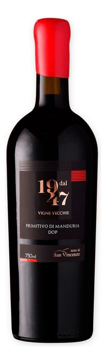 Vinho Primitivo Terre Di San Vincenzo Dal 1947 2016 750 Ml